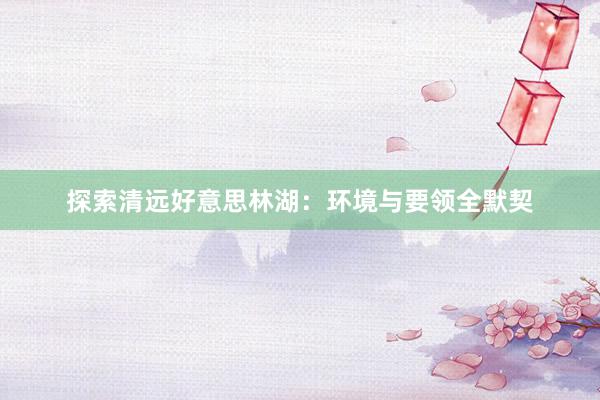 探索清远好意思林湖：环境与要领全默契
