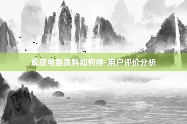 统辖电器质料如何样-用户评价分析
